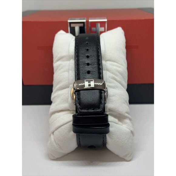 Tissot T100417A Black Leather Analog Dial Quartz Genuine Wrist Watch AEW85 - Picture 5 of 11